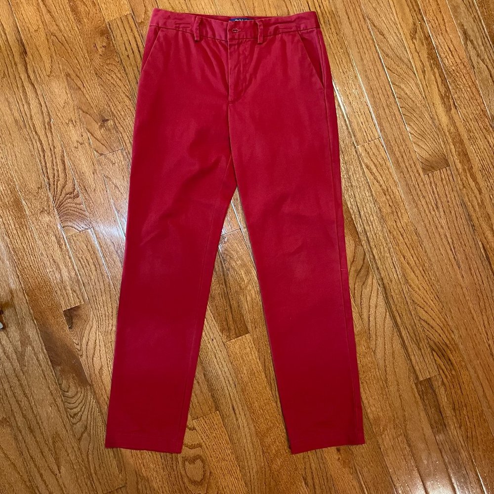 Polo Ralph Lauren Boys 100% Cotton Crimson Chino Pants Size 12
